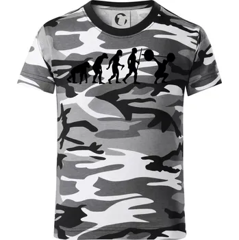 Chlapecké tričko Evolution fitness - Dětské maskáčové triko - 122 cm/6 let ( Šedý maskáč )