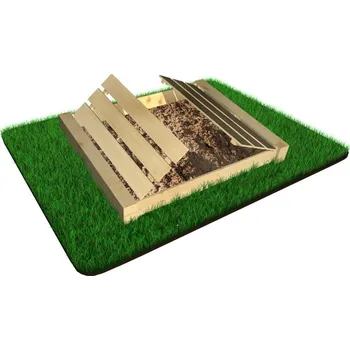 Pískoviště PÍSKOVIŠTĚ Monkey's Home Bety 150 s prkenným víkem impregrované