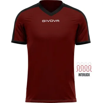 Chlapecké tričko Sportovní triko GIVOVA Revolution burgudy-black S