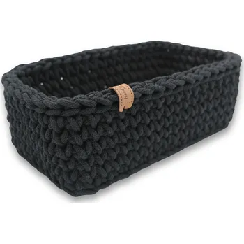 Nákupní košík Háčkov Obdélníkový háčkovaný košík - Alex Barva: Mauve