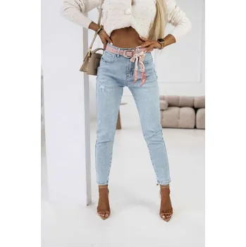 Pánské džíny Jeansy světle modré jemně trhané Jeans: S/36