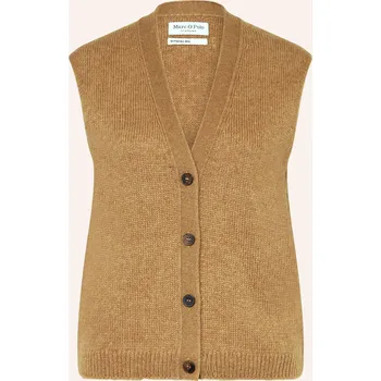 Dámská vesta Marc O'polo Dámská Pletená Vesta, světle hnědá, 42
