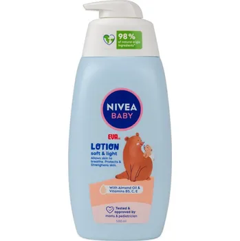 Dětské hydratační tělové mléko - NIVEA BABY Soft & light - výhodné balení 2 ks po 500ml