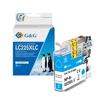 G&G kompatibilní ink s LC-225XLC, NP-B-0225XLC, cyan, 1200str. NP-B-0225XLC