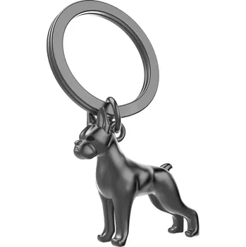 MTM Klíčenka Pes boxer černý mat