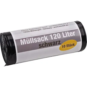 Pytle na odpadky KesTek Pytle na odpadky 120 litrů, 50 um, černé, 10 ks