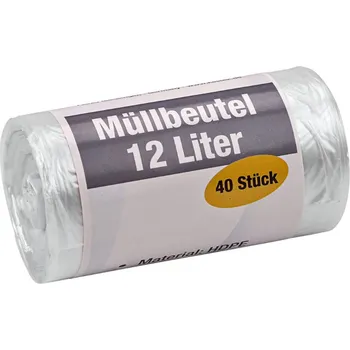 Pytle na odpadky KesTek Pytle na odpadky 12 litrů, 10 um, průsvitné, 40 ks