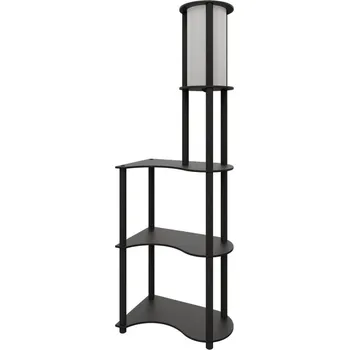 Lampička Stojací lampa s poličkami NOTO 1xE27/40W/230V černá