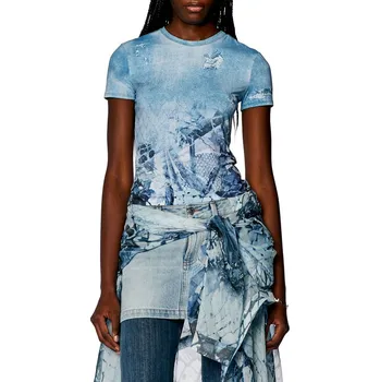 Dámské tričko TRIČKO DIESEL T-UNCSKI TANK TOP BLUE DENIM