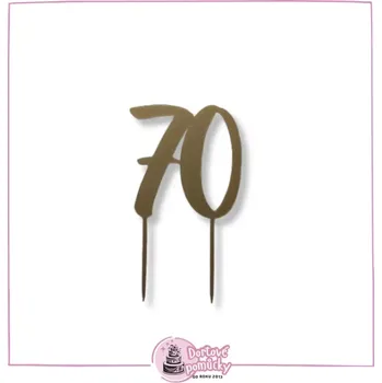 Číslice 70- plastový zápich - Červená / VELKÁ