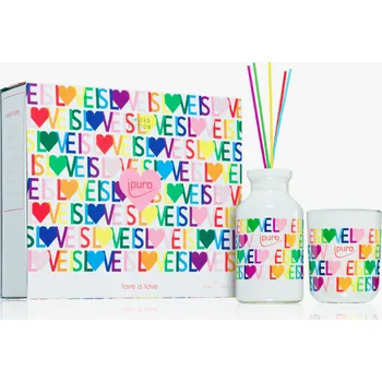 Svíčka ipuro Limited Edition Love Is Love svíčka + difuzor v dárkovém balení 50g/50ml