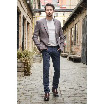 Pánské sako Barva: Hnědá, Velikost: 102, Střih: SLIM FIT