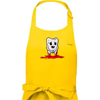 Kuchyňská zástěra Vytržený zoubek - Pánská zástěra na vaření - Univerzální velikost ( Žlutá )