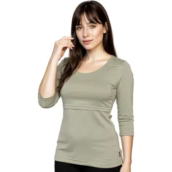 Kojicí tričko Kateřina, 3/4 rukáv, olivové M/L