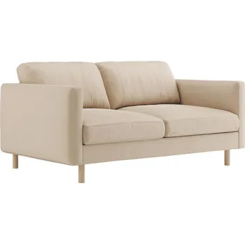 Pohovka Micadoni Béžová sametová dvoumístná pohovka Eden 146 cm