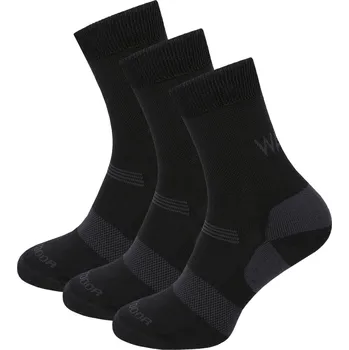 Pánské ponožky Pánské ponožky Warg Merino Hike M 3-pack Velikost ponožek: 39-42 / Barva: černá