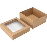 25 ks - Dárková krabice dno + průhledné víko 225x200x100