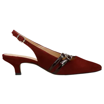 Dámské lodičky Bordové Lodičky Ze Semišu S Lakovanými Pásky Wojas 3516035 40