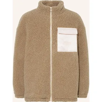 Dámský kabát Fendi Dívčí Plyšová Bunda, béžová, 152