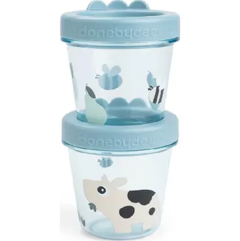 DONE BY DEER nádobky na dětskou výživu 2ks Modré