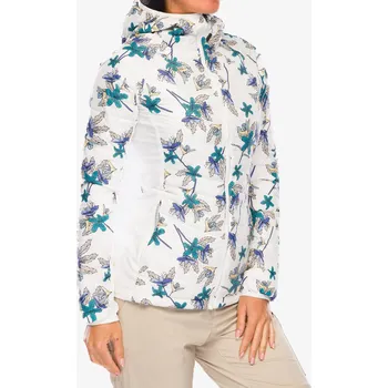 Dámské oblečení Zateplená bunda dámská Columbia Powder Pass Hooded Jacket - sea salt tiger lilies print
