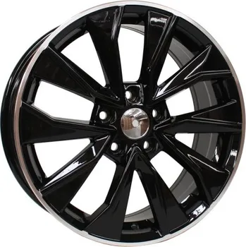 Alu kolo Alu kola Racing Line B5970, 17x7 5x112 ET40, černá + leštěný límec