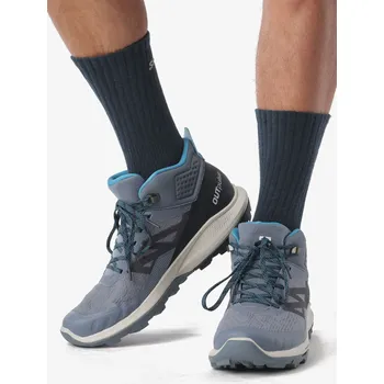 Dámská treková obuv Turistické boty Salomon Outpulse Mid GTX - china blue/carbon
