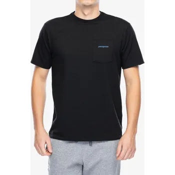Pánské tričko Pánské tričko Patagonia Boardshort Logo Pocket Responsibili-Tee - ink black