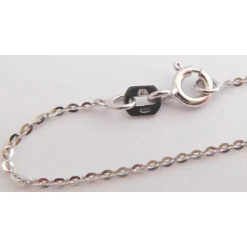 Souprava šperků Klenoty Budín Zlatý přívěškový řetízek z bílého zlata ANKER 45cm 585/0,99gr HK6266 (Klenoty Budín Zlatý přívěškový řetízek z bílého zlata ANKER 45cm 585/0,99gr HK6266)