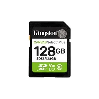 Paměťová karta Kingston paměťová karta 128GB Canvas Select Plus Gen 3 SDXC 150R U1 UHS-I C10 V10
