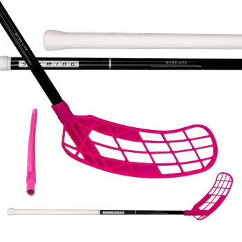 Florbalová hůl SALMING Nitrolite Quest1 F30 JR Black/Mixed 87(98 R) - 87 (98) cm/Pravá ruka dole