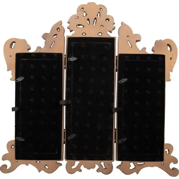 Rám na obraz Béžový antik fotorámeček na 6 fotografií - 31*2*30 cm / (4)7*9 cm (2) Ø 6 cm