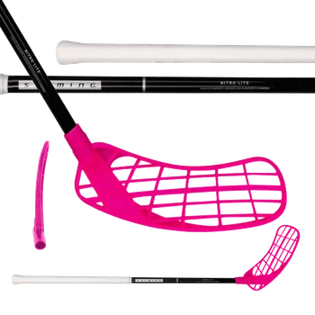 Florbalová hůl SALMING Nitrolite Hawk F27 Black/Mixed 100(111 R) - 100 (111) cm/Pravá ruka dole