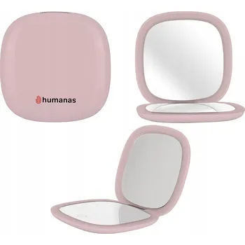 Kosmetické zrcátko Kosmetické zrcátko Humanas HS-PM01 s LED podsvícením - růžové