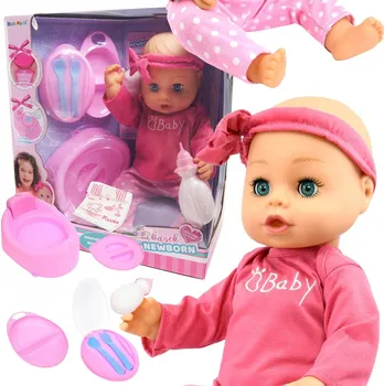 Panenka Panenka miminko Norimpex růžová, čůrající s příslušenstvím, 43 cm