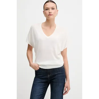 Dámské tričko Tričko United Colors of Benetton dámské, bílá barva, 103VD402U 00X, vel. L