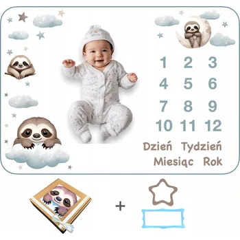 Obraz Dárek na baby shower pro chlapce Foto podložka na fotografie + rámečky v eko krabičce