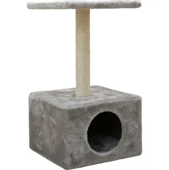 Škrabadlo pro kočky AMETHYST - kočičí domek - šedá