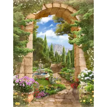 Diamantové malování Diamantové malování - Brána do zahrady (60x80)