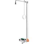 Kombinovaná bezpečnostní sprcha, záchytná miska, z nerezu, k montáži na stěnu, BR 867095/75 l