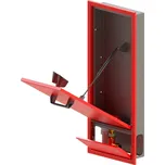 Oční sprcha v nástěnném krytu, integrované samovyprazdňování červená, montáž na stěnu