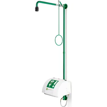 Sprchový set Kombinovaná bezpečnostní sprcha, záchytná miska a kryt, zelená, k montáži na stěnu, BR 868085/75 l