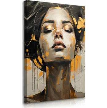 Obraz OBRAZ NA PLÁTNĚ ABSTRAKCE ŽENSKÝ PORTÉT GLAMOUR STYL DO LOŽNICE 40x60