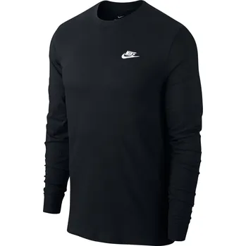 Pánské tričko s dlouhým rukávem Nike NSW CLUB TEE - LS černé AR5193-010 - XS | UK 7,5 | US 10