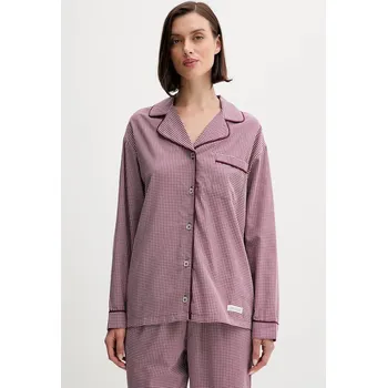 Dámská košile Pyžamová košile United Colors of Benetton 4MYG3M00D burgundské 93X, vel. S