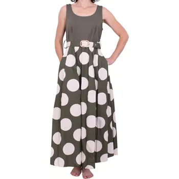 Dámské šaty Šaty bez rukávů LaVita 12320 olivová velikost M/L