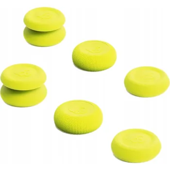 Herní konzole GUMIČKY NÁSTAVCE SKULL&CO 6 KS PRO PLAYSTATION PS4 PS5 SWITCH PRO ŽLUTÉ