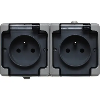 Elektrická zásuvka Elektrická Zásuvka rozbočka Kos-Elektro System černá