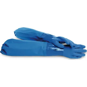 Pracovní rukavice Chemicky odolné rukavice z bavlny, se zapečetěnými manžetami z PVC, kategorie III, vel. 9, 1 pár