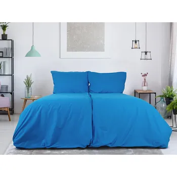 Povlečení B.E.S. - Petrovice, s.r.o. Povlečení BAVLNA Jednobarevné uzavírání ZIP - Kobaltová Rozměr: 140 x 200 + 70 x 90